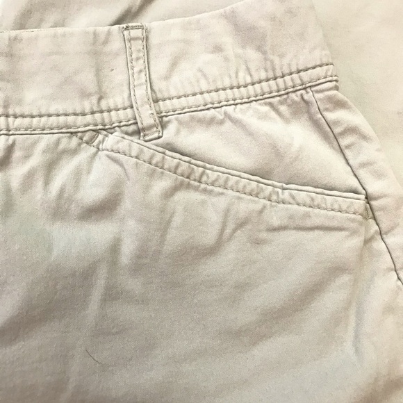 C&B Classic Cotton Blend Khaki Stretch Comfort Waist Capri Ankle Crop Pant 10 - Picture 5 of 6